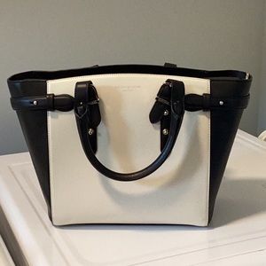 Aspinal of London Black & White Leather Purse